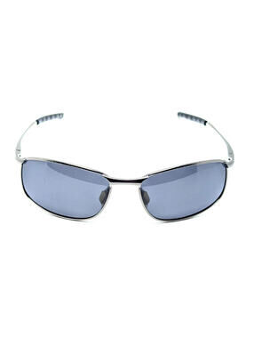 Fashion Gray UV Lens Gunmetal Rectangle Wraparound Men's Sunglasses 59-15-127